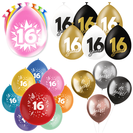 16 Jaar Latex Ballonnen - Partywinkel