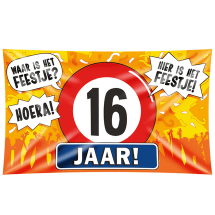 16 Jaar Vlaggen - Partywinkel