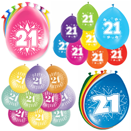 21 Jaar Latex Ballonnen - Partywinkel