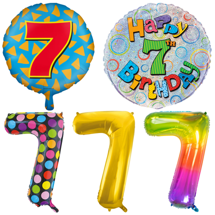7 Jaar Folie Ballonnen - Partywinkel