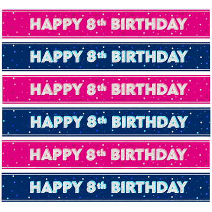 8 Jaar Banners - Partywinkel