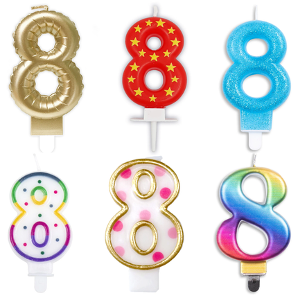 8 Jaar Kaarsen - Partywinkel