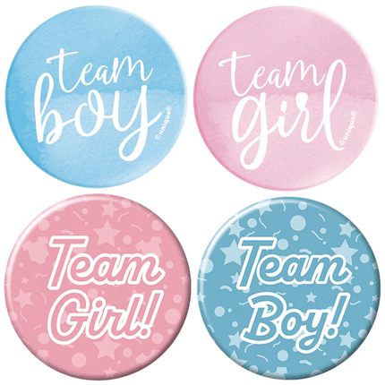 Gender Reveal Buttons - Partywinkel