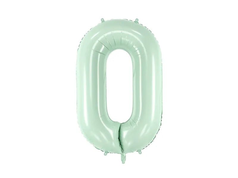 0 Jaar Cijfer Ballon Mintgroen 72cm van Partydeco koop je bij Partywinkel