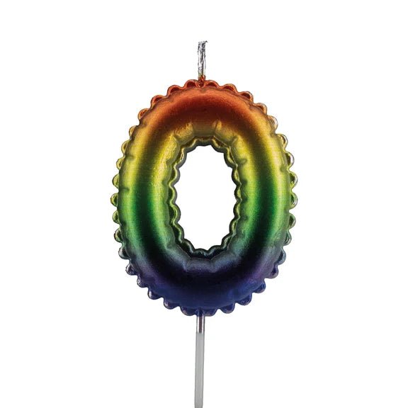 0 Kaars Regenboog 7cm van VDV Benefit koop je bij Partywinkel