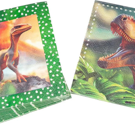 Dino-servietter, 3-lags, 33 cm, 20 stk.