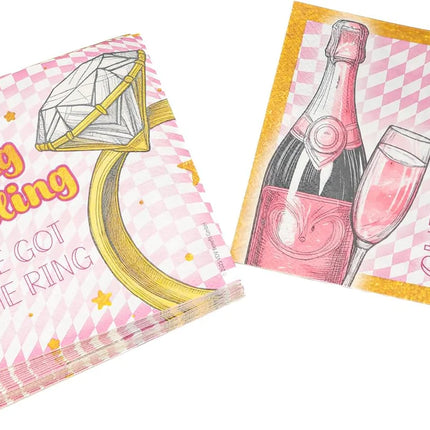 Polterabend-servietter Bling Bling 33 cm, 20 stk.