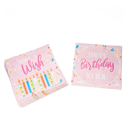 »Happy Birthday«-servietter – Make A Wish, 33 cm, 20 stk.