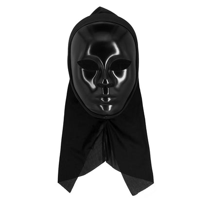 Maske Mime med hætte sort