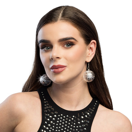 Et par LED-øreringe Discoball