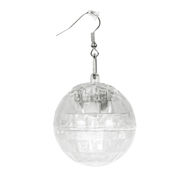 Et par LED-øreringe Discoball