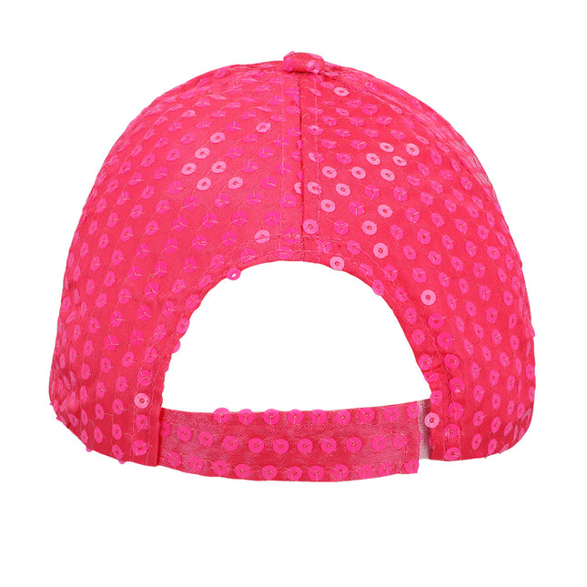 Kasket Pailletter fest neon pink