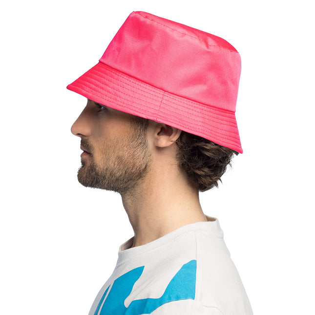 Bøttehat Rave neonpink