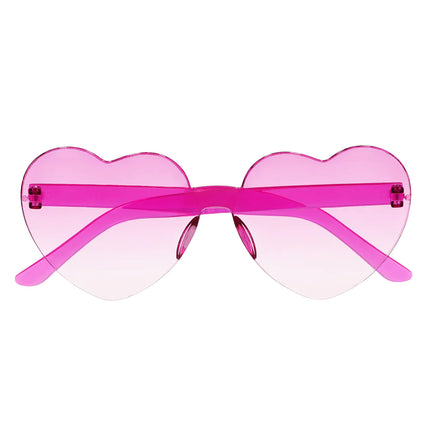 Partybrille Festivalhjerter lyserød