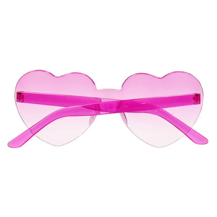 Partybrille Festivalhjerter lyserød