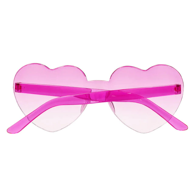 Partybrille Festivalhjerter lyserød