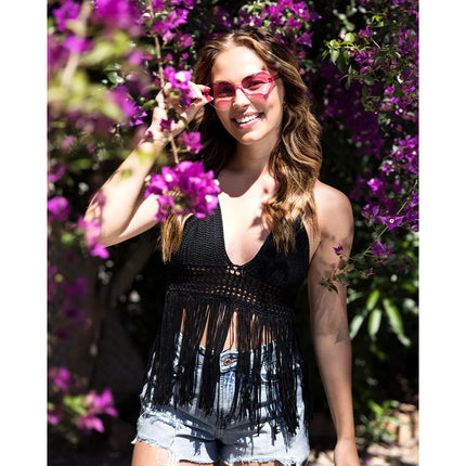 Partybrille Festivalhjerter lyserød