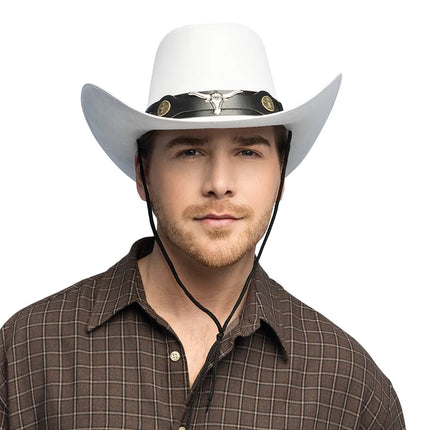 Hat cowboy Wyatt hvid