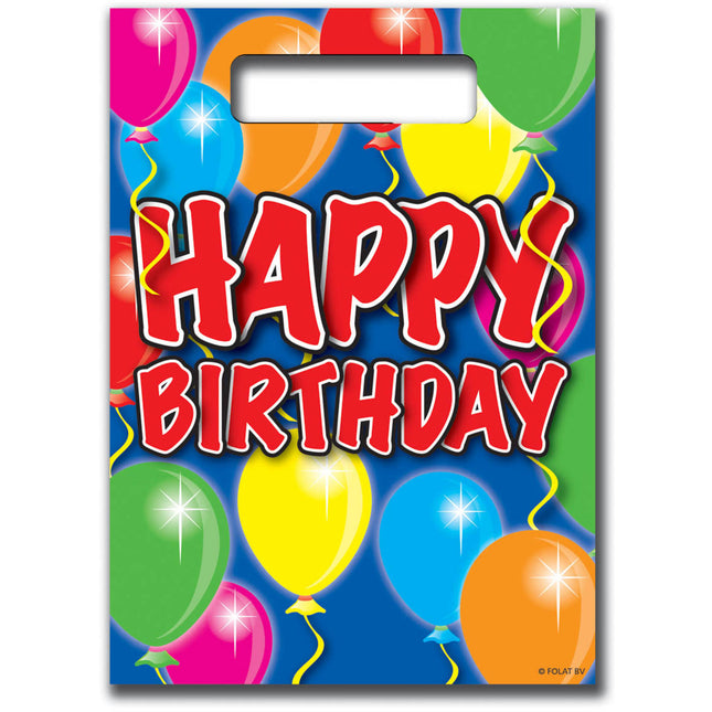 Happy Birthday Party Bags Balloons - 8 stk