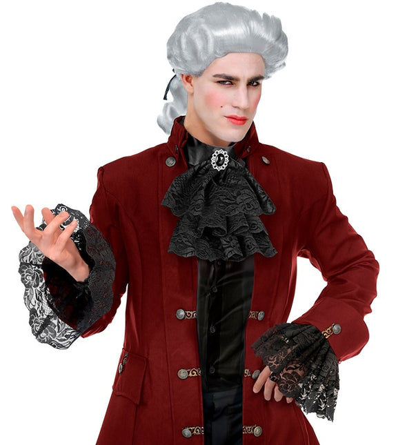 BLONDEJABOT MED ÆDELSTEN OG MANCHETTER - SORT