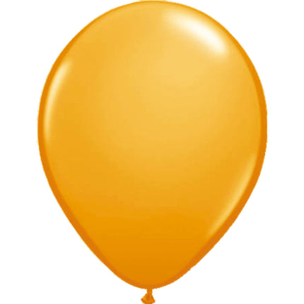Orange balloner, latex, Basic, 30 cm, 10 stk.