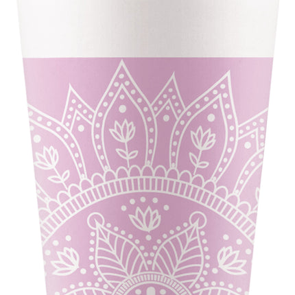 Lyserøde kopper Mandala 200 ml
