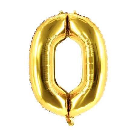 0-års talballon, guld, tom, 85 cm