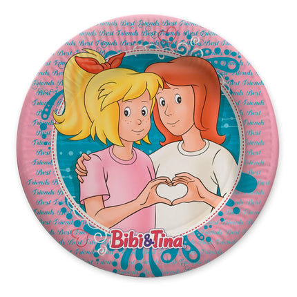 Bibi og Tina-tallerkener 23 cm, 8 stk.