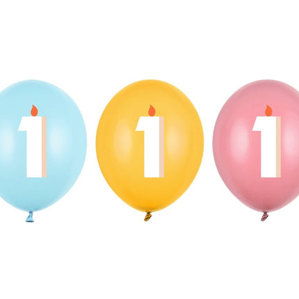 1 Jaar Ballonnen 30cm 50st van Partydeco koop je bij Partywinkel