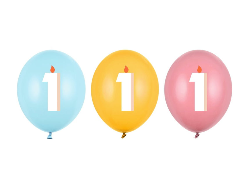 1 Jaar Ballonnen 30cm 50st van Partydeco koop je bij Partywinkel