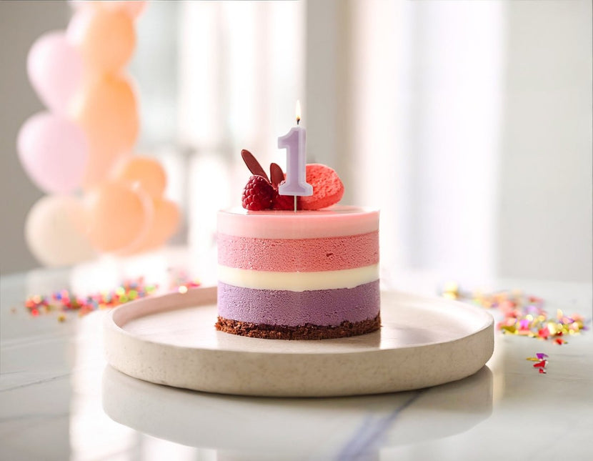 1 Jaar Kaars Nude 10cm van Partydeco koop je bij Partywinkel