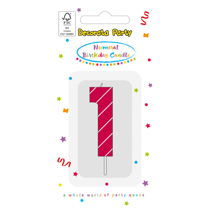 1 Jaar Kaars Roze van Procos koop je bij Partywinkel