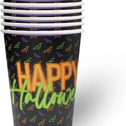Halloween-krus, neon, 250 ml, 8 stk.
