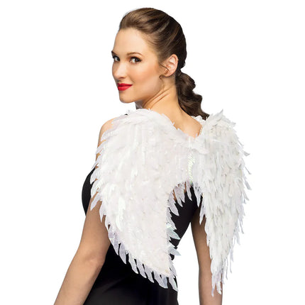 Englevinger Glam hvid (55 x 50 cm)