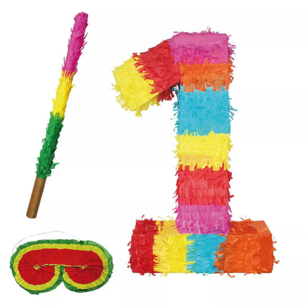 Tal 1 Piñata-sæt, 3 dele, 45 cm