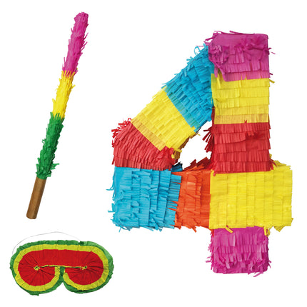 Tal 4 Piñata-sæt, 3 dele, 45 cm