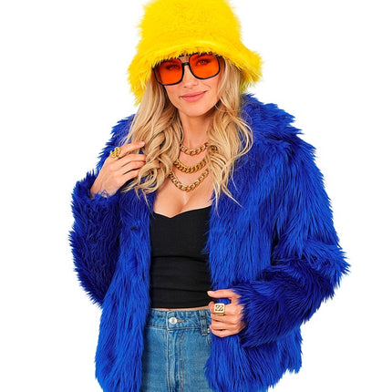 Fur Coat Plush Blue Ladies