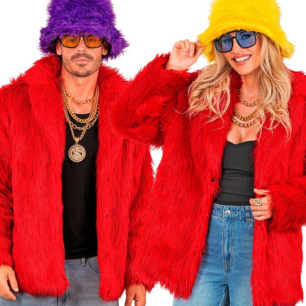 Pelsfrakke Plush Red