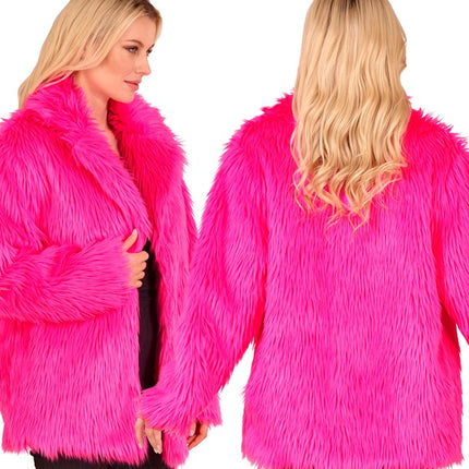 Pelsfrakke Plush Neon Pink