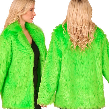 Pelsfrakke Plush Neon Green
