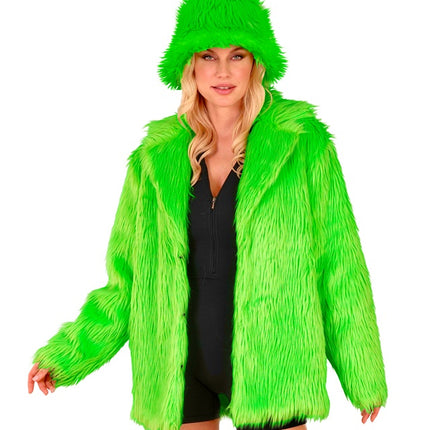 Pelsfrakke Plush Neon Green