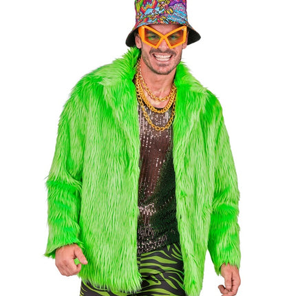 Pelsfrakke Plush Neon Green