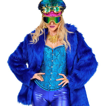 Pelsfrakke Plush Blue