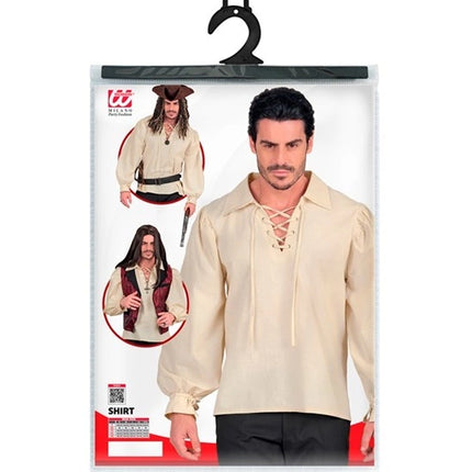 BEIGE SHIRT MED HISTORISK PRÆG