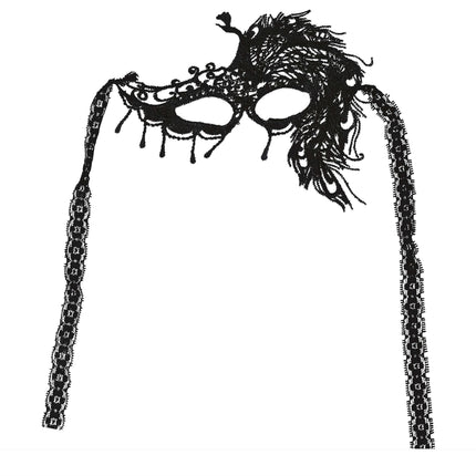 Sort øjenmaske Lace Half