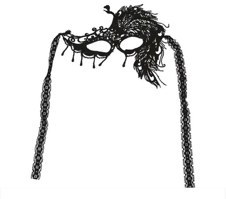 Sort øjenmaske Lace Half