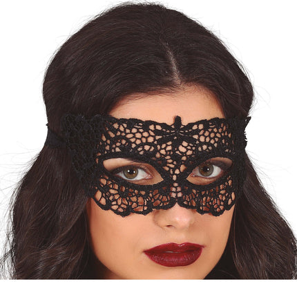 Motiv af sort øjenmaske