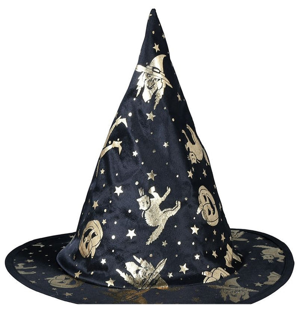 Sort guld heksehat barn