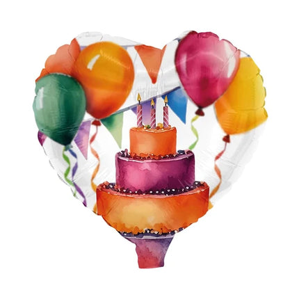 Tærte-heliumballon, tom, 45 cm