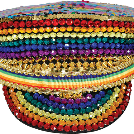 Regnbue-kasket med glitter